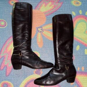 Salvatore Ferragamo Leather Knee-High Boots